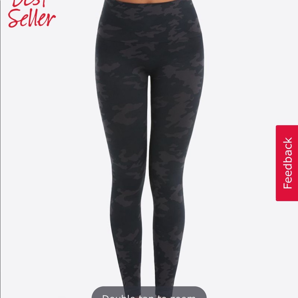 Spanx Leggings Black Camo Small